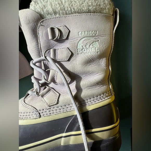 Sorel Caribou Light Purple Boots Waterproof Insulated Lace Up Women’s Size 8 - Picture 9 of 15